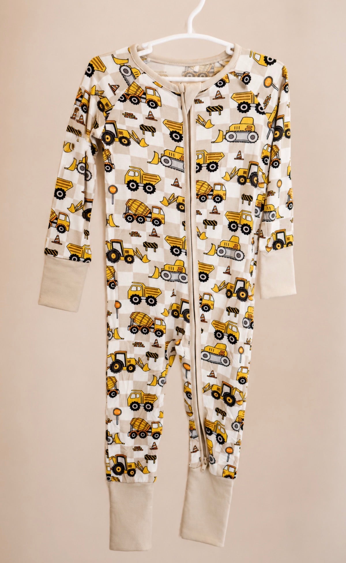 Construction crew zip romper