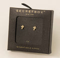 Mini cross stud earrings