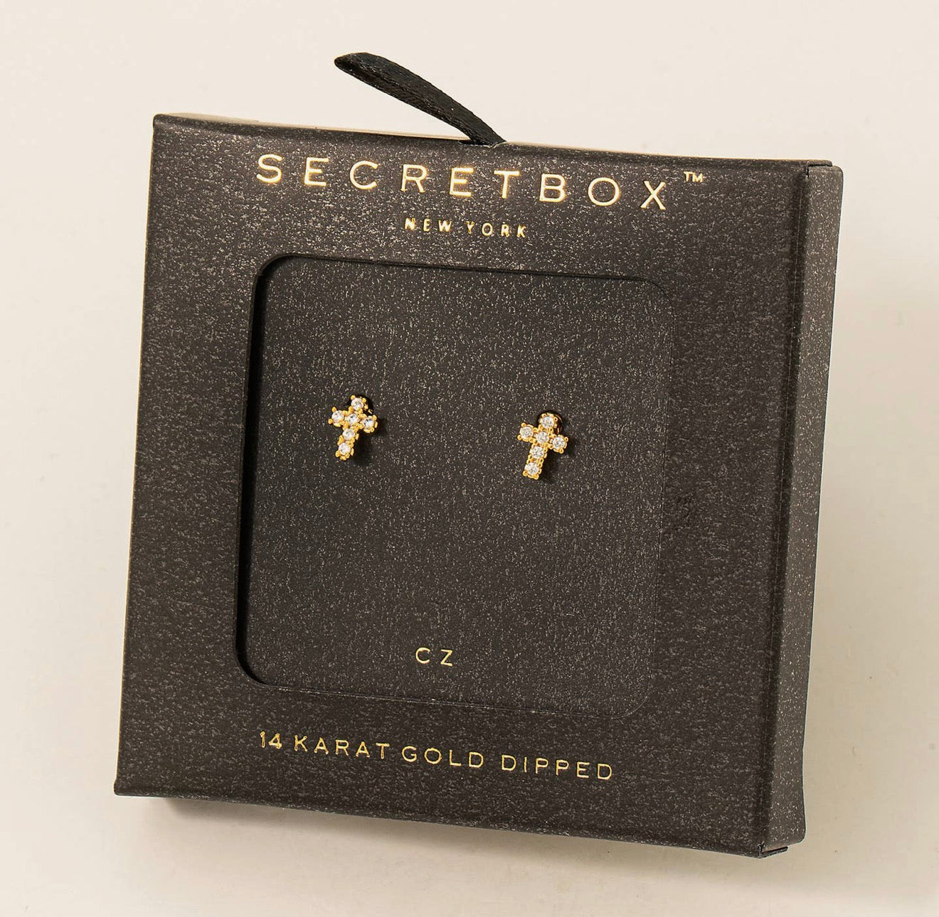 Mini cross stud earrings