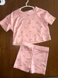 2 piece lounge set- Pink bows