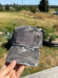 Vintage patch hat - American Flag (Black camo)🇺🇸